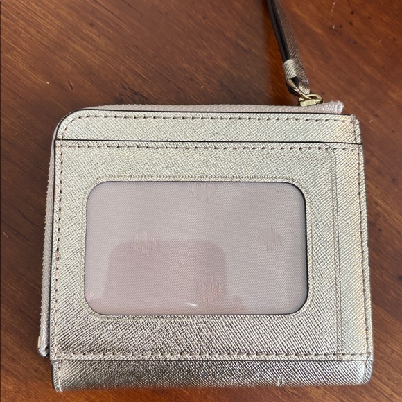 Kate Spade Metallic Gold Zip Wallet - Picture 2 of 7